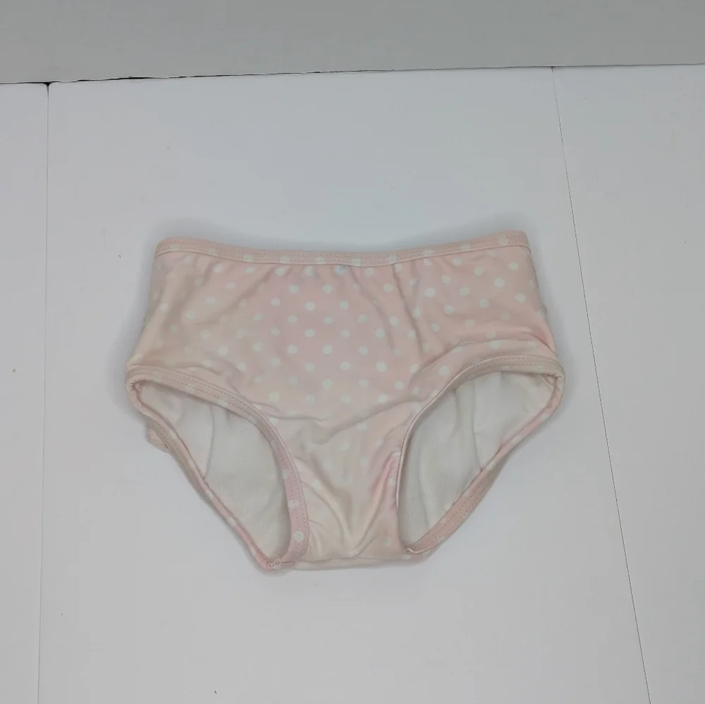 Ruffle Butts Polka Dot Stripe 2 Piece Bathing Suit 4T